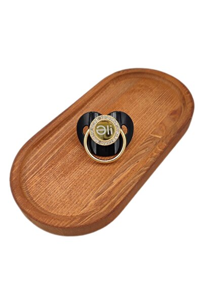 Serap Yılmaz Sahi Isimli Siyah Zirkon Taşlı Silikon Damaklı Bebek Emzik (0-6 ...