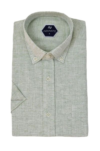 ADVANTE Men's Classic Single Pocket Short Sleeve Shirt Bgl-St04557