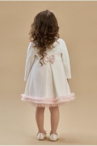 SIRRI Girl's Monthly Pink Kaftan Dress - 2 Pieces