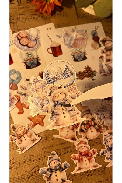 NONA Kış Temalı Sticker Seti / Bullet Journal / Scrapbooking