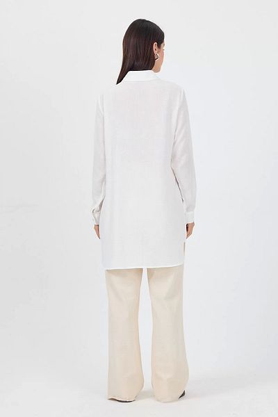 jenisse Wear-And-Wear Linen Hijab Tunic White 2422104