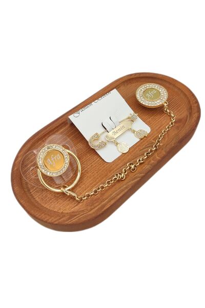 Serap Yılmaz Sahi Isimli Şeffaf Renkli Taşlı Silikon Bebek Emzik Zinciri Ve Y...