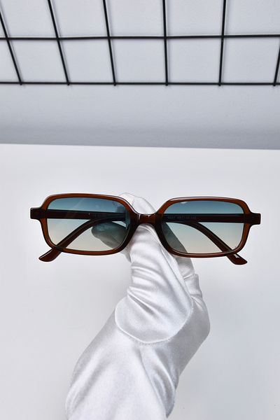 LOOKUP NEW 49-19-145 Ekartman Unisex Women Men Uv400 Protect Bone Rectangle Square Mii Sunglasses