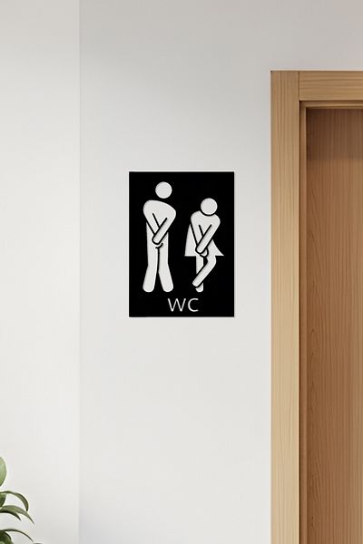 oalpo Wc Sign, Toilet Sign, Women Men Sign, Directional Signs