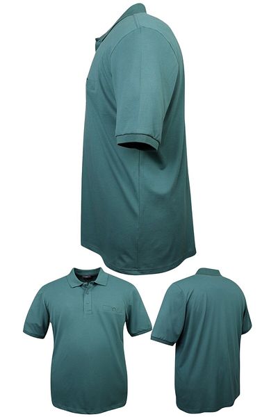 marufshop Men's Large Size 115 - 155 Kilograms Suitable Size Lycra Pique Polo Neck Pocket T-Shirt