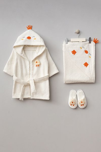 Bebitof Cute Chick Cotton Bathrobe Set