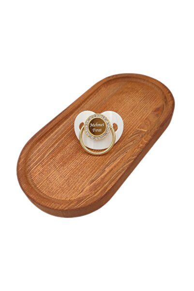 Serap Yılmaz Sahi Isimli Beyaz Zirkon Taşlı Silikon Damaklı Bebek Emzik (0-6 ...