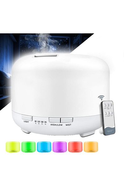Generic 500ML Essential Oil Diffuser with Remote Control, Bluetooth Speaker, BPA Free Aromatherapy Diffuser
