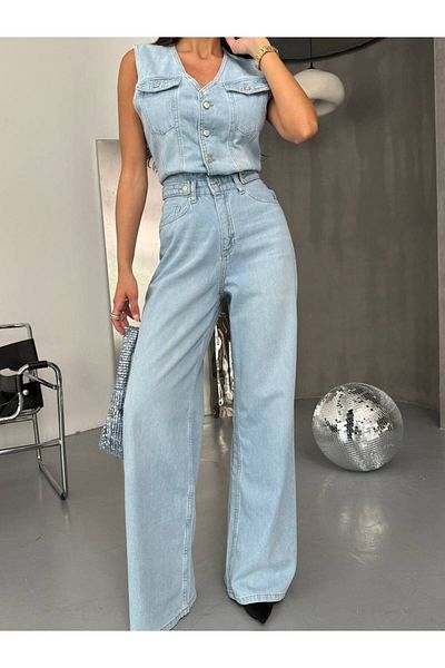 DENİKK TREND OVERSIZE COMFORTABLE SALOPETĂ CU PĂRĂRI LARGI