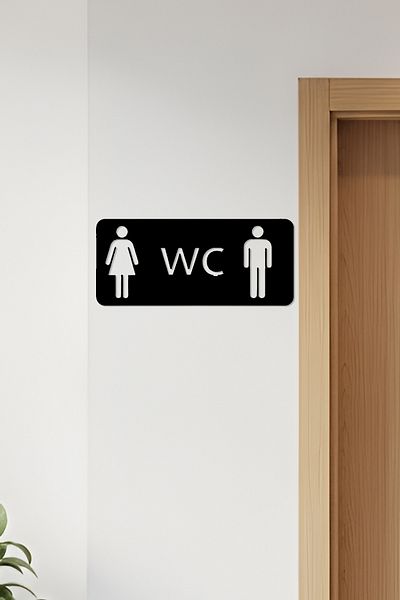 oalpo Wc Sign, Toilet Sign, Women Men Sign, Directional Signs