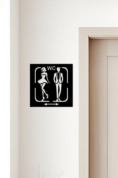 oalpo Wc Sign, Toilet Sign, Women Men Sign, Directional Signs
