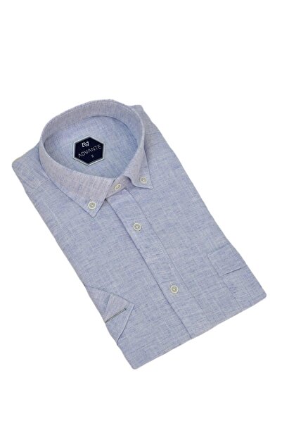 ADVANTE Чоловіча класична сорочка з одним кишенею та короткими рукавами BGL-ST04557