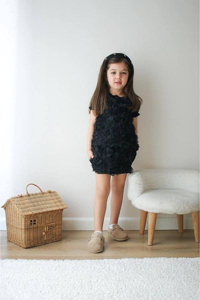 MİO Girl's Rose Design Shorts Skirt Suit