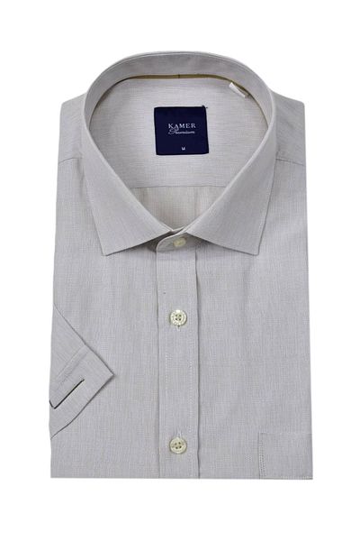 KAMER Men's Classic Striped Short Sleeve Shirt 9493 Bgl-St04580