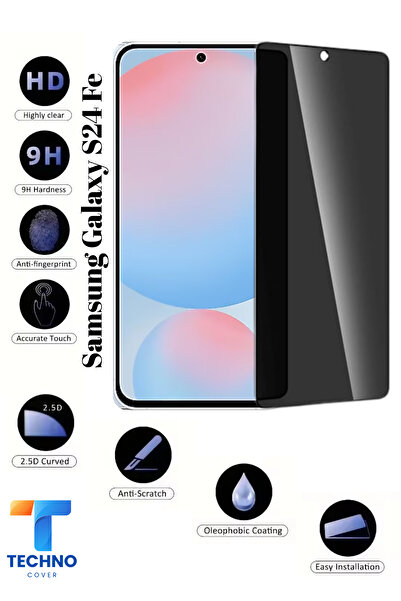 tcover Samsung S24 Fe Uyumlu Tam Kapatan Hayalet Ekran Koruyucu 6D Temperli Cam