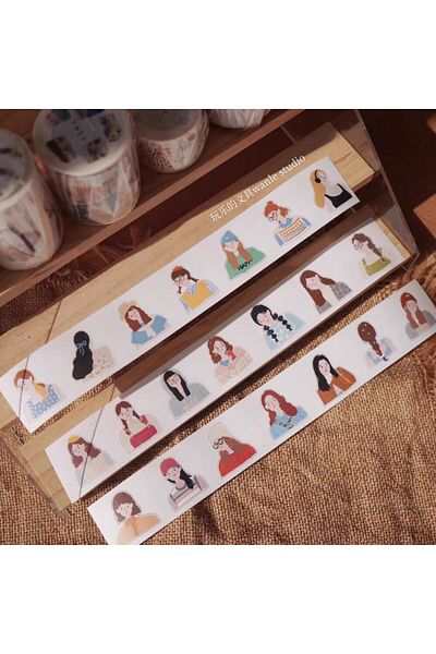 İthal K24-80Cm Self-Cut Girl Sticker Tape(Wanle Studio)
