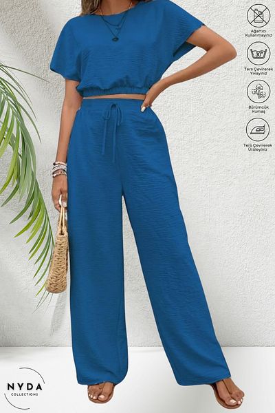 Nyda Collections Women's Bürümcük Crop Pants Set
