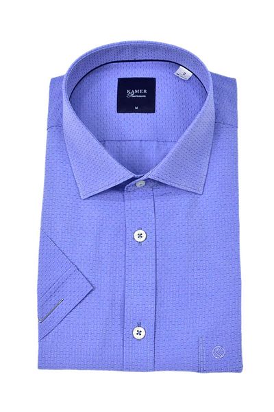 KAMER Men's Classic Dobby Short Sleeve Shirt 9402 Bgl-St04575