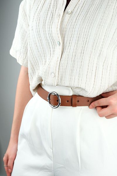Jack Ferrero 100 cm Leather Belt with Women's Buckle