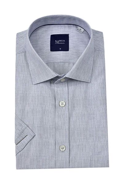 KAMER Men's Classic Striped Short Sleeve Shirt 9493 Bgl-St04580
