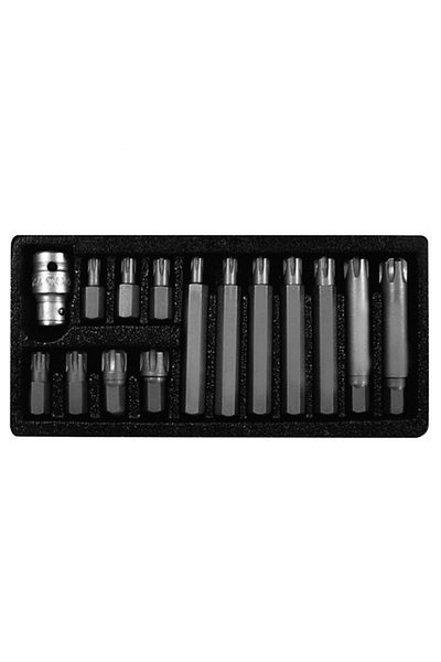 PROLINE Set of serrated tips Cr-Va S2 - 15P.