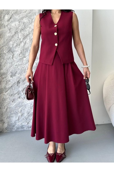 Ekim Store Κοστούμι με διπλό σακάκι με ίσια φούστα