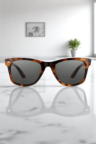 Daniel Klein Leopard Color Wayfarer Men's Sunglasses with Polarized Uv400 Protection Dkg6271C3