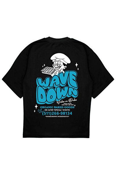 SVART WEAR BAKERY tricou cu imprimeu supradimensionat Tricou unisex wave down