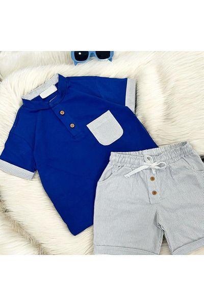 KOKOŞ BEBEK Set pantaloni scurți cu model de dungi