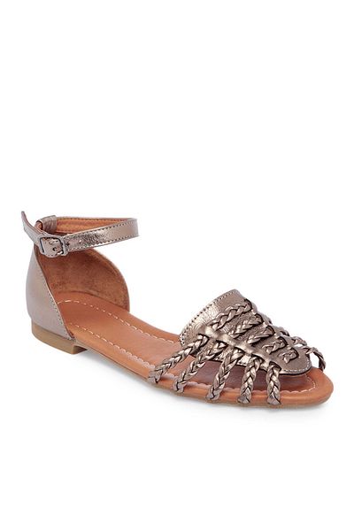 CUCA Genuine Leather Hair Braid Daily Women's Sandals