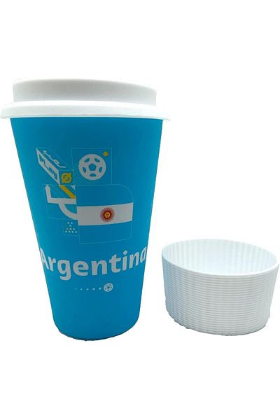 Generic Fifa 13661 WC 2022 Country Mug With Silicone Lid & Sleeve - Argentina