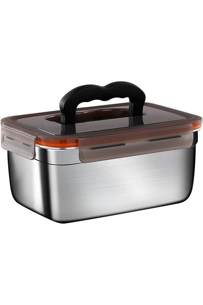 Generic 304 Stainless Steel Lunch Box, 2pcs Set,550/1900ml, 304 Insulated Leakproof,Stainless Steel Lunch B