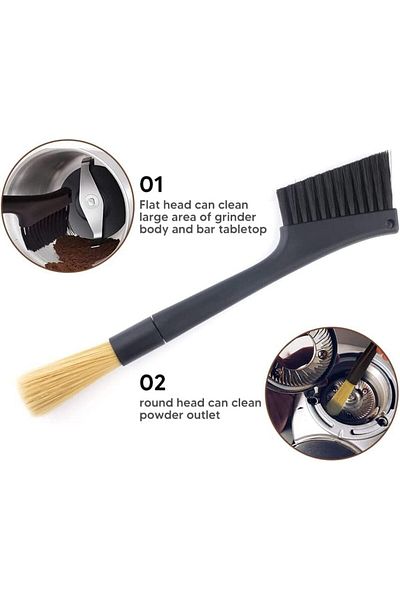 Generic SYOSI Coffee Grinder Cleaning Brush with Two Head Coffee Grinder Brush Dusting Espresso Grinder Cle