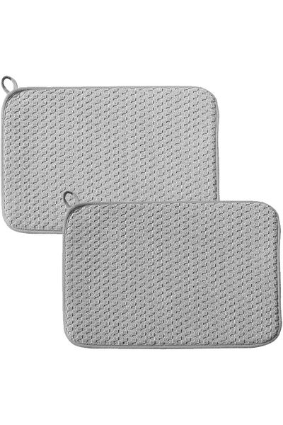 Generic Dish Drying Mat for Kitchen Counter: 2 Pack 24 X 17 Inch Microfiber Dish Drying Mat, Absorbent Dish
