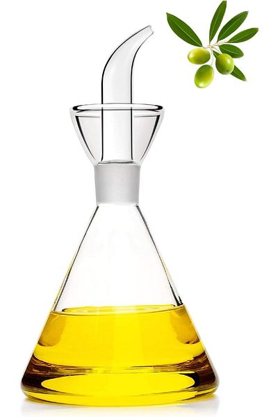 Generic HAIZEEN 9 oz / 250 ml Glass All-Purpose Cruet, Glass Oil Decanter and Cruet (Cone-9 oz, Smooth surf