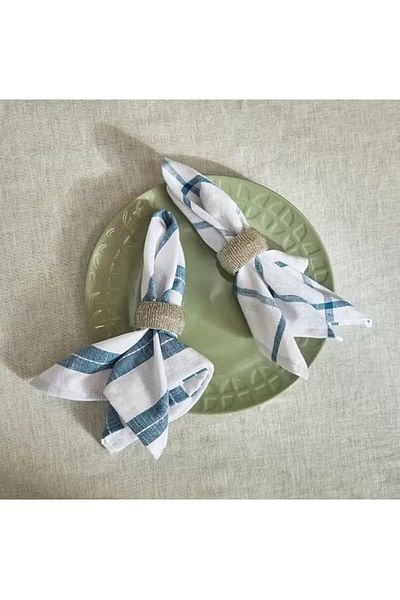 Generic AMGREEN Compatible with Harley Azure Cotton 2-Piece Table Napkin Set 40 x 40 cm