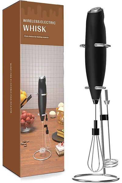 Generic KOWVOWZ Milk Frother, Powerful Electric Handheld Frother, Milk Frother & Egg Beater with Stand Wire