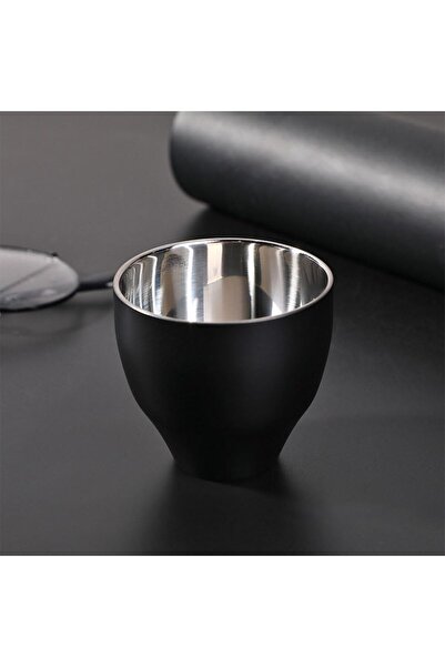 MIBRU Stainless Steel Vacuum Coffee Cup, 70 ml - Black