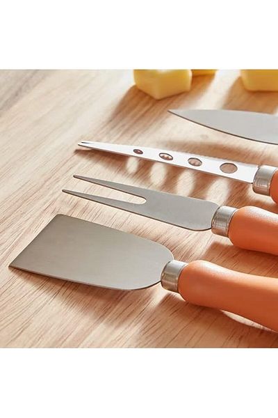 Generic AMGREEN Easy Chef 4-Piece Cheese Knife and Cutter Set 14x3x2.5 cm