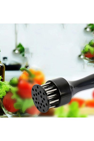 Generic TERRIFI Stainless Steel Meat Tenderizer Needle Tool, Manual Steak Hammer for Beef, Chicken, Pork an