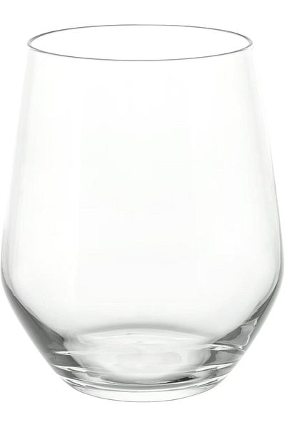 Generic Erorex Clear Drinking Glass – 45 cl Transparent Tumbler with Modern Curved Shape, Crystal-Clear Fin