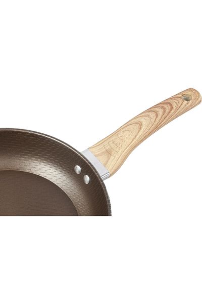 Generic Non-Stick Frying Pan with Wooden Handle – Perfect Pan for Easy and Healthy Cooking, Made of High-Qu