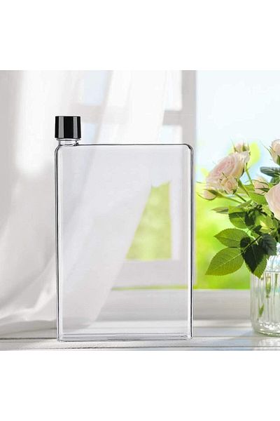 Generic YLmeet Reusable slim flat reusable water bottle 420 ml, easy to carry, can be put in your pocket or