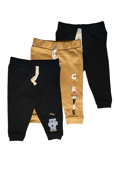 Divonette Baby Boy 100% Cotton 3-Piece Sweatpants - Baby Clothing