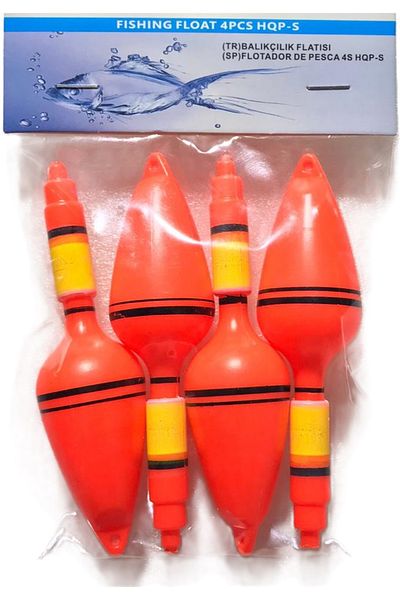 BGA Fishhook Fish Olive Shape Float 4 Pieces