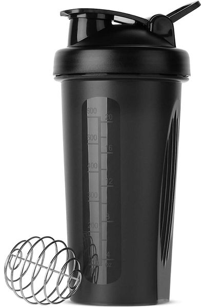 Generic Protein Shaker Bottle, 20oz Shaker Bottles for Pre & Post workout with Twist and Lock Protein Box S