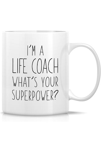 Generic Retreez Funny Life Coach Mug - I'm a Life Coach What's Your Superpower Mug - 11 Oz Ceramic Coffee o