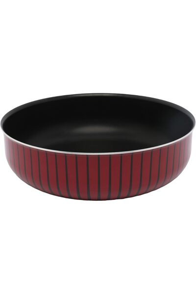 Bister Non-Stick Round Oven Tray with Flat Base, Red/Black, 7 × 22 cm