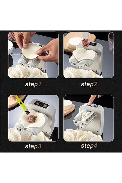 Generic SENYULU Automatic Electric Dumpling Press Maker Machine - Adjustable and Easy to Operate, With Spoo