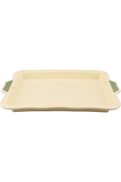 Generic Silicone Rectangular Cake Pan, Household DIY Baking Flat Bottom Anti Sticking Silicone Cake Pan for